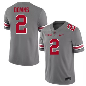 Men's Football #2 OSU Buckeyes Caleb Downs 2024-25 Jersey - Grey