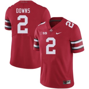 Men's Football #2 Ohio State Caleb Downs Embroidery Jersey - Red