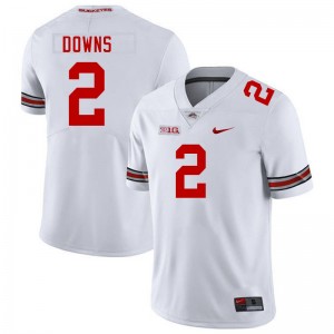 Men's Football #2 Ohio State Caleb Downs Game Jersey - White