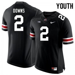 Youth Football #2 Ohio State Caleb Downs Stitched Jersey - Black