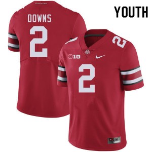 Youth Football #2 OSU Caleb Downs Replica Jersey - Red