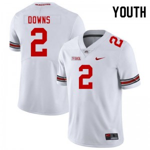 Youth Football #2 OSU Caleb Downs University Jersey - White