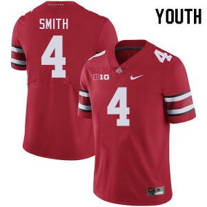 Youth Football #4 OSU Jeremiah Smith Alumni Jersey - Red