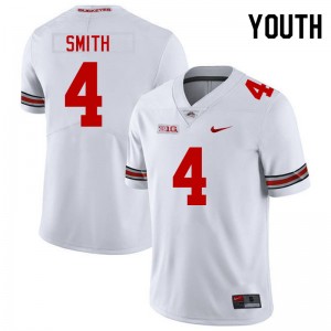 Youth Football #4 Ohio State Jeremiah Smith University Jersey - White